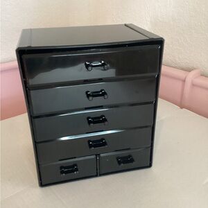 Sorbus makeup storage case 4 large 2 small drawers black makeup organizer new